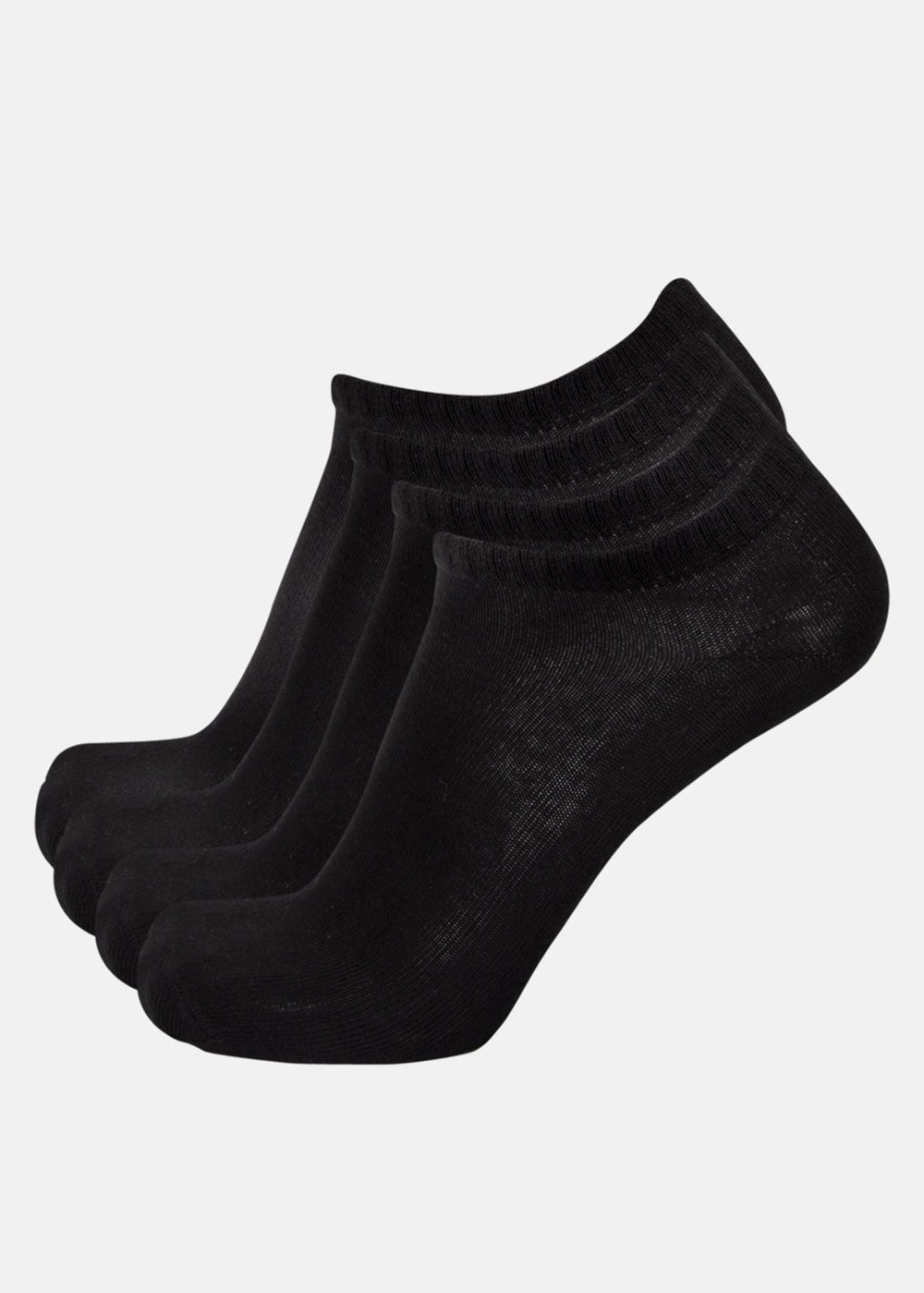 Ankle Socks 4-Pack, Black, 43-46,  Bomullsstrumpor