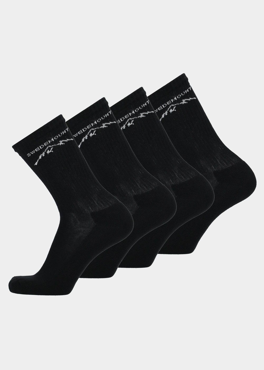 Sport Socks 4-Pack, Black, 43-46,  Bomullsstrumpor | Kläder//Junior//Byxor//Vardagsbyxor | Padelspecialisterna