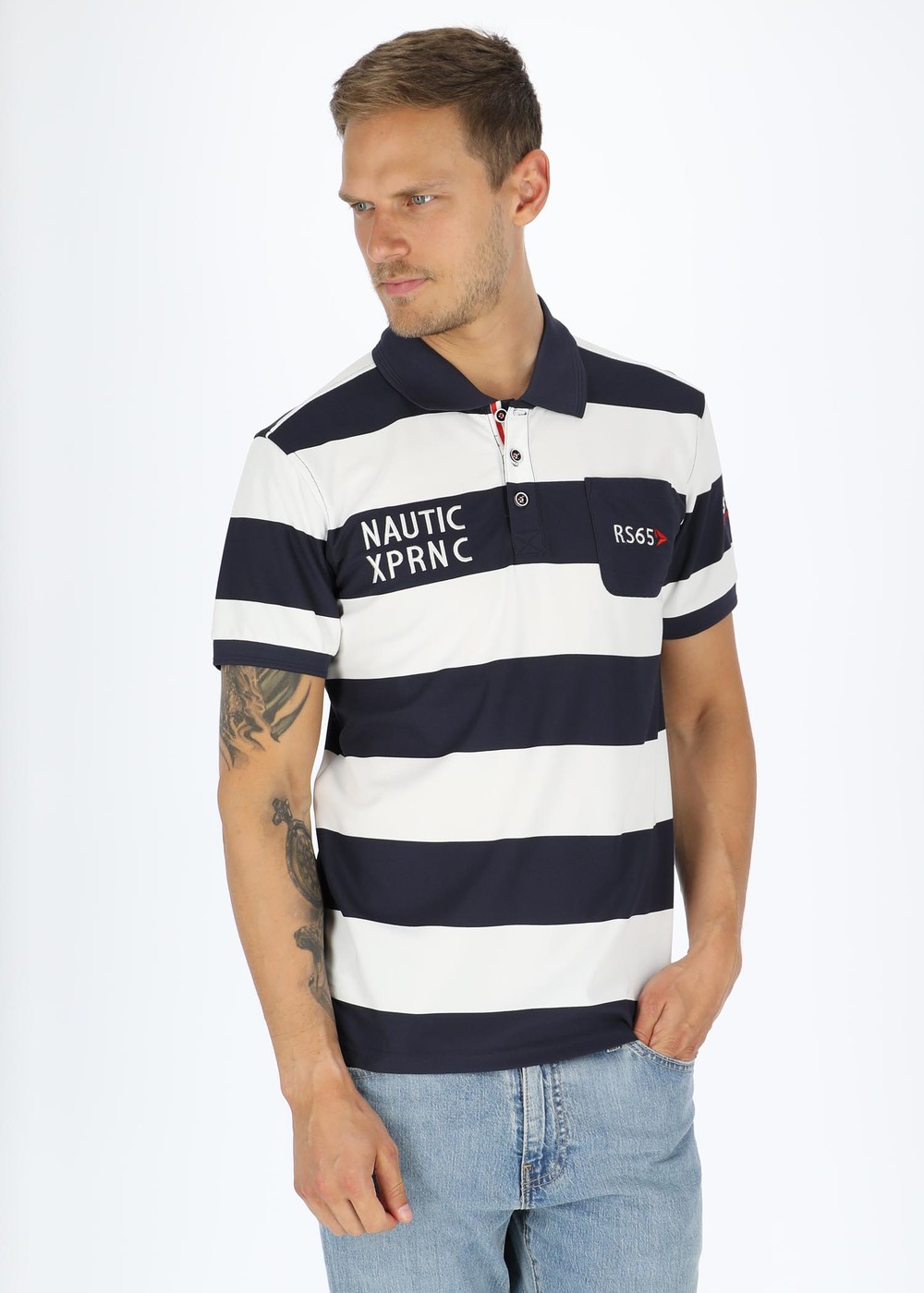 Kattegatt Piké, Navy/White, S,  Tränings-T-Shirts