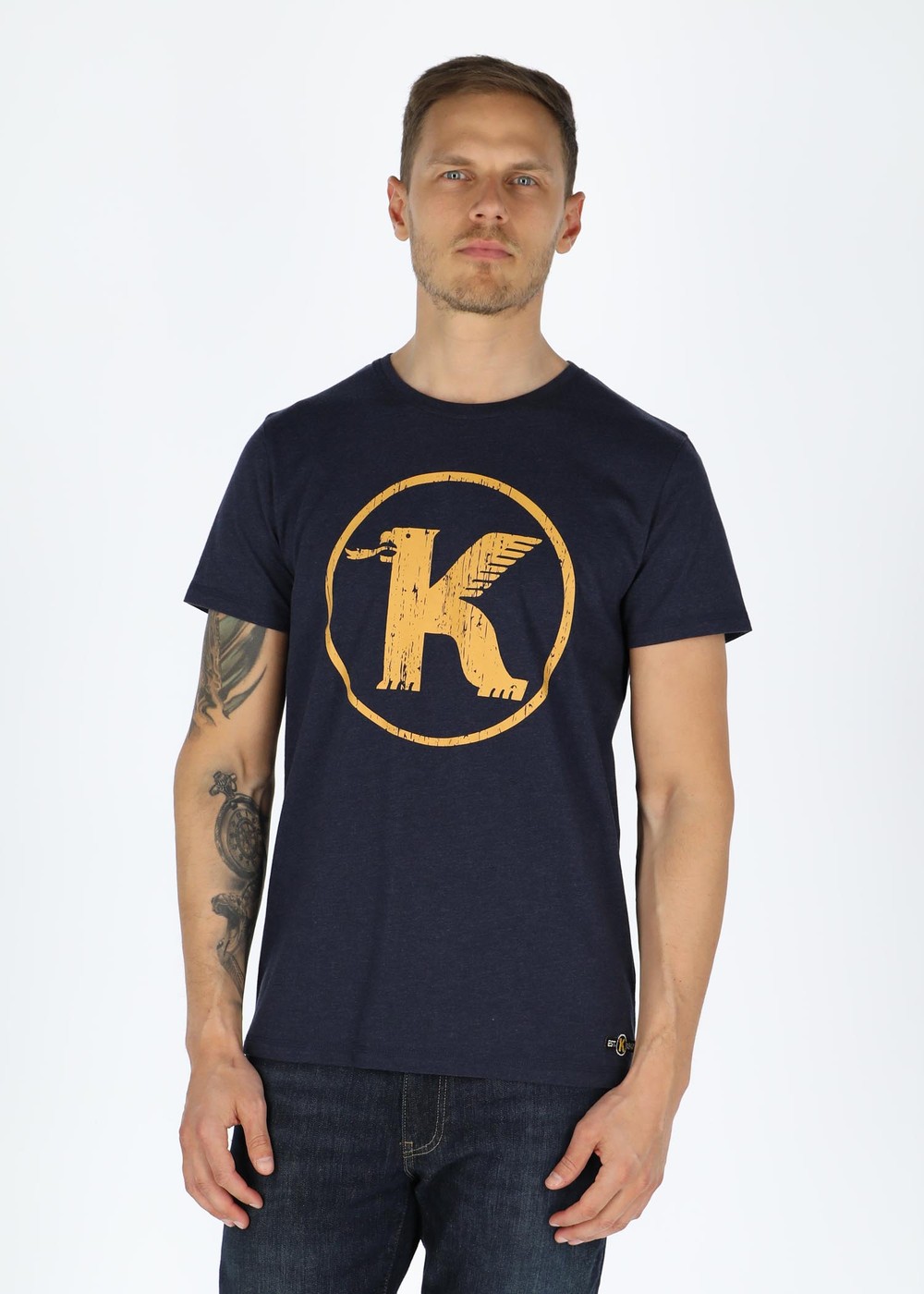 Logo Tee, Dk. Navy Melange, L,  T-Shirts Logo Tee, Dk. Navy Melange, L,  T-Shirts