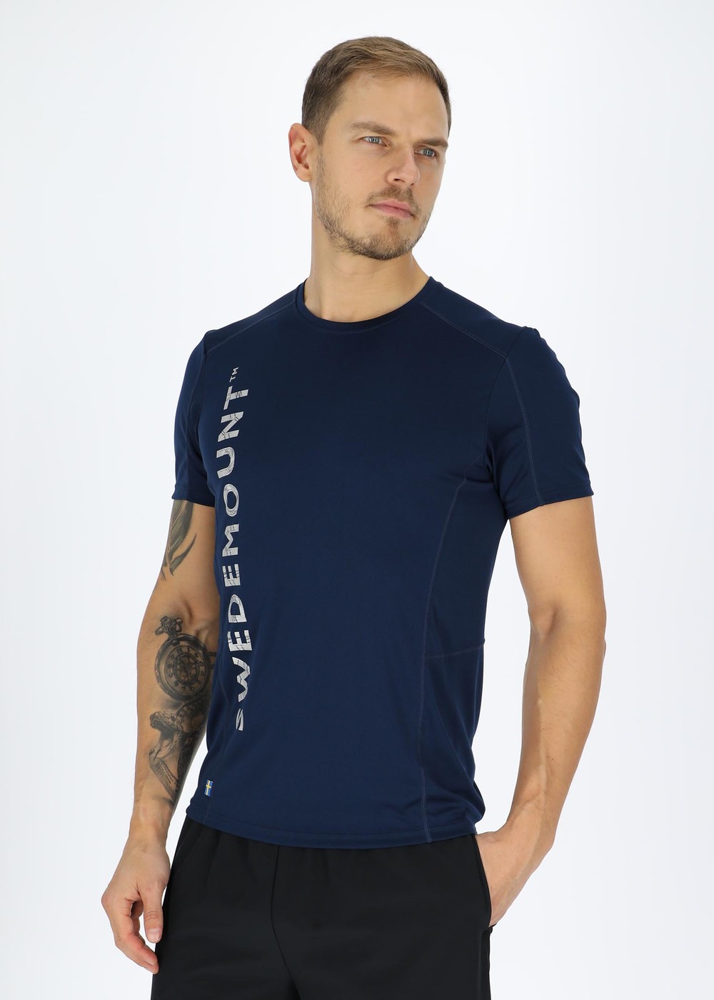 Training Logo Tee, Navy Melange/Reflective, Xl,  Kläder Och Skor