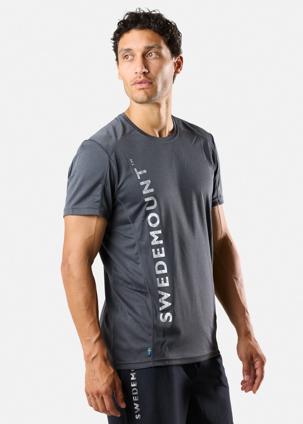 Training Logo Tee, Charcoal Melange/Neon, 2xl,  Kläder Och Skor