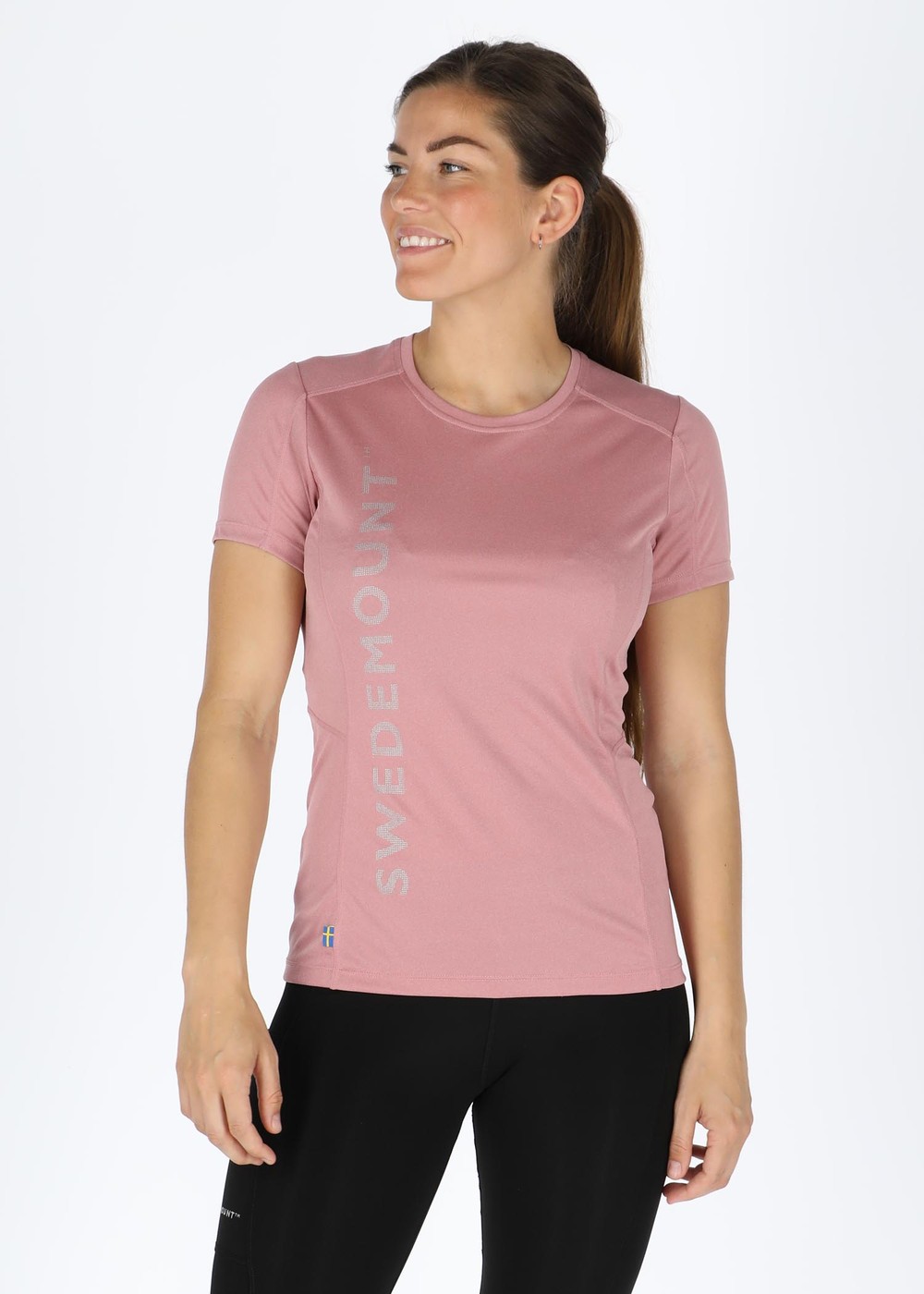 Training Logo Tee W, Dusty Rose Melange/Reflective, 34,  Tränings-T-Shirts