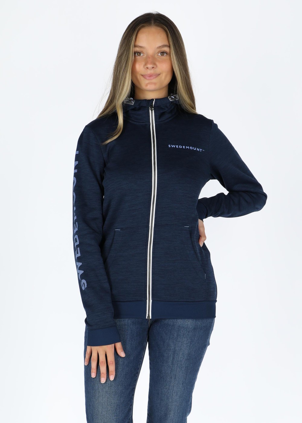 Training Logo Zip Hood W, Navy Melange/Lt Blue Melange, 36,  Hoodies Training Logo Zip Hood W, Navy Melange/Lt Blue Melange, 36,  Hoodies