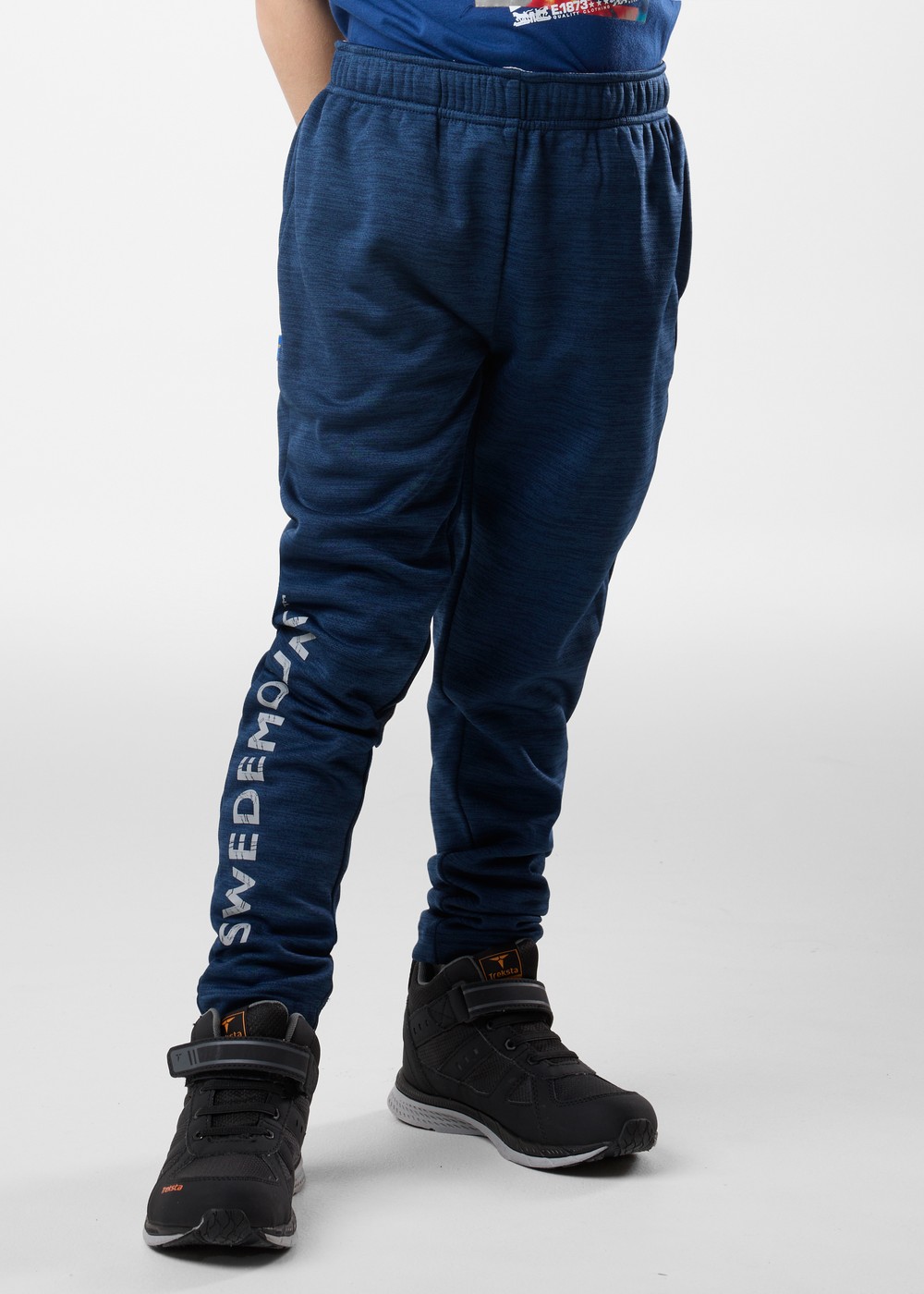 Training Logo Pants Jr, Navy Melange/Lt Grey Mel, 120,  Sweatpants