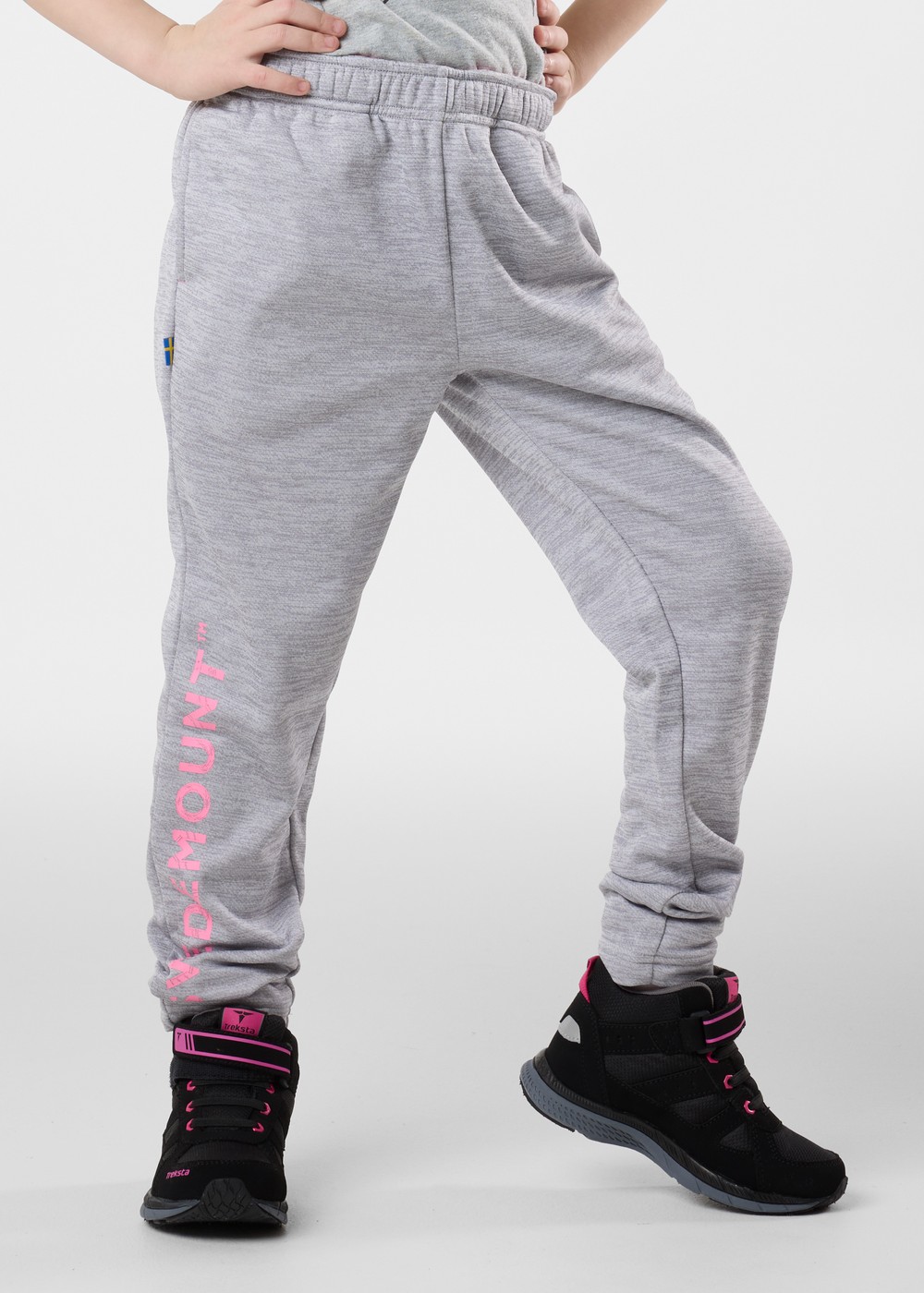 Training Logo Pants Jr, Lt. Grey Melange/Lt. Pink, 170,  Sweatpants