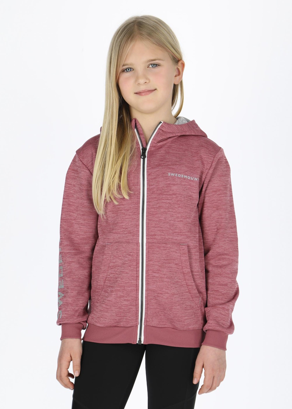 Training Logo Zip Hood Jr, Dusty Rose Melange/Lt. Grey Me, 170,  Hoodies Training Logo Zip Hood Jr, Dusty Rose Melange/Lt. Grey Me, 170,  Hoodies