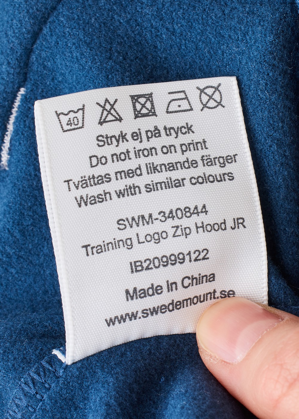 Training Logo Zip Hood Jr, Navy Melange/Lt. Grey Melange, 170,  Hoodies