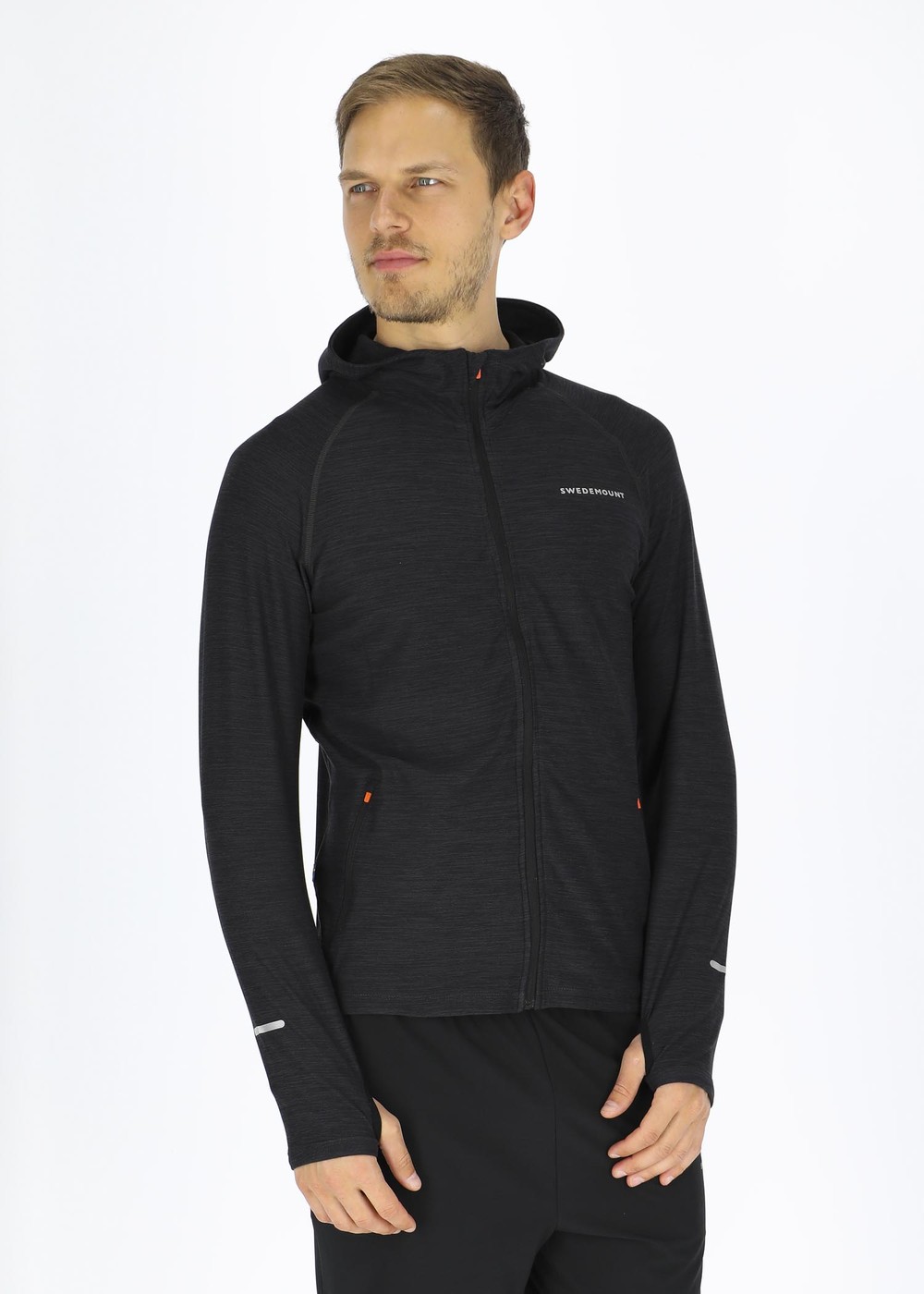 Multi Hood Fullzip, Charcoal Melange/ Black, S,  Tröjor Multi Hood Fullzip, Charcoal Melange/ Black, S,  Tröjor