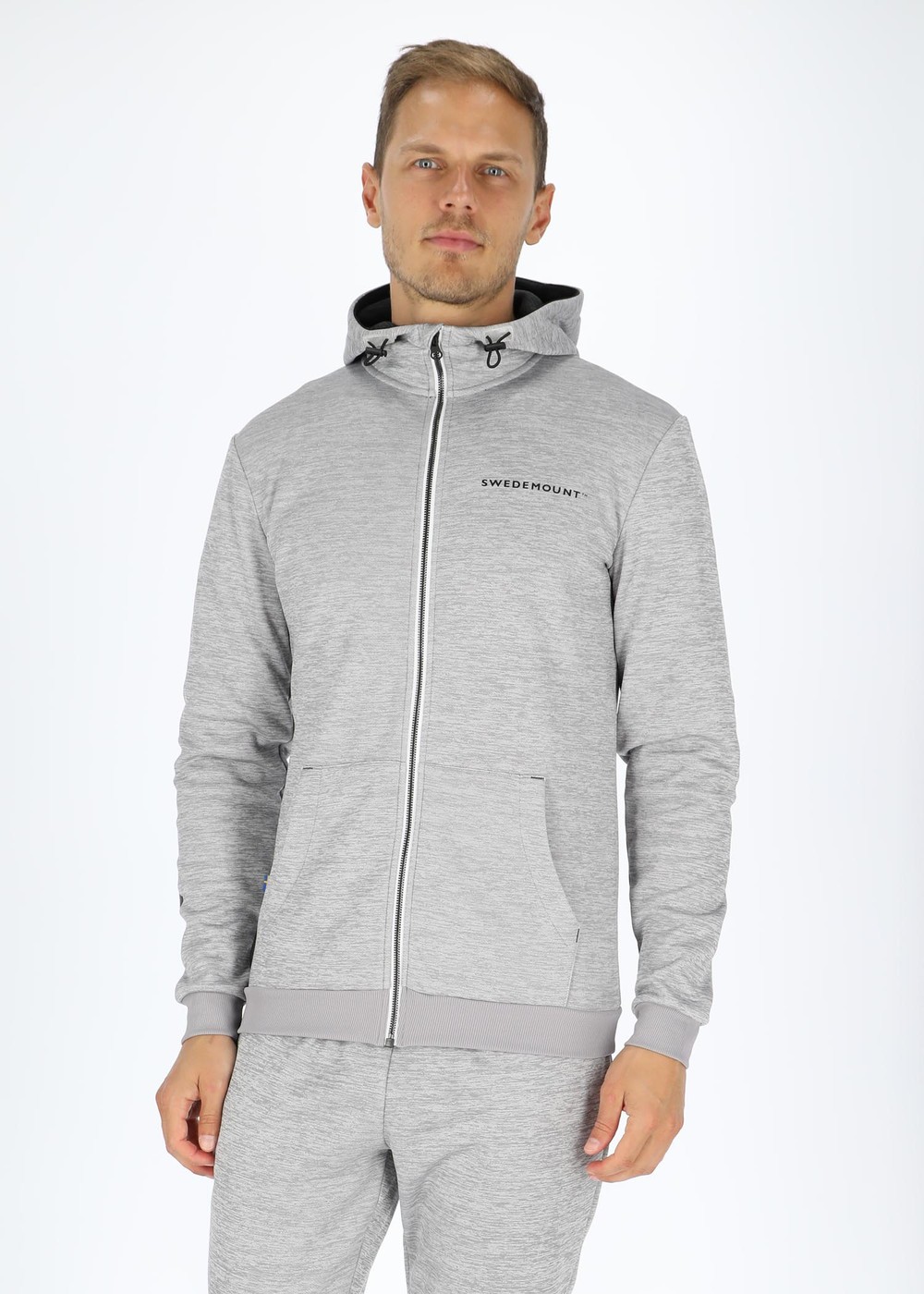 Training Logo Zip Hood, Lt Greymelange/Charcoal Mel, Xs,  Hoodies