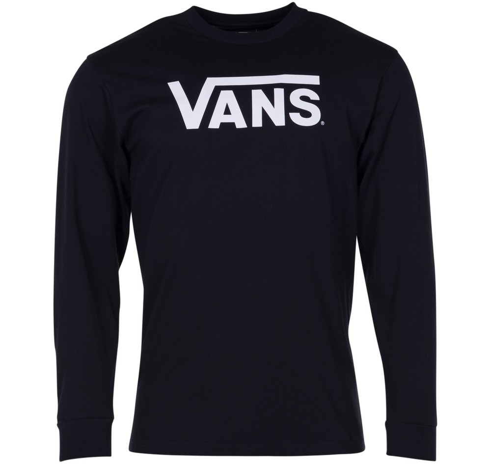 Vans Classic Ls, Black/White, Xs,  T-Shirts