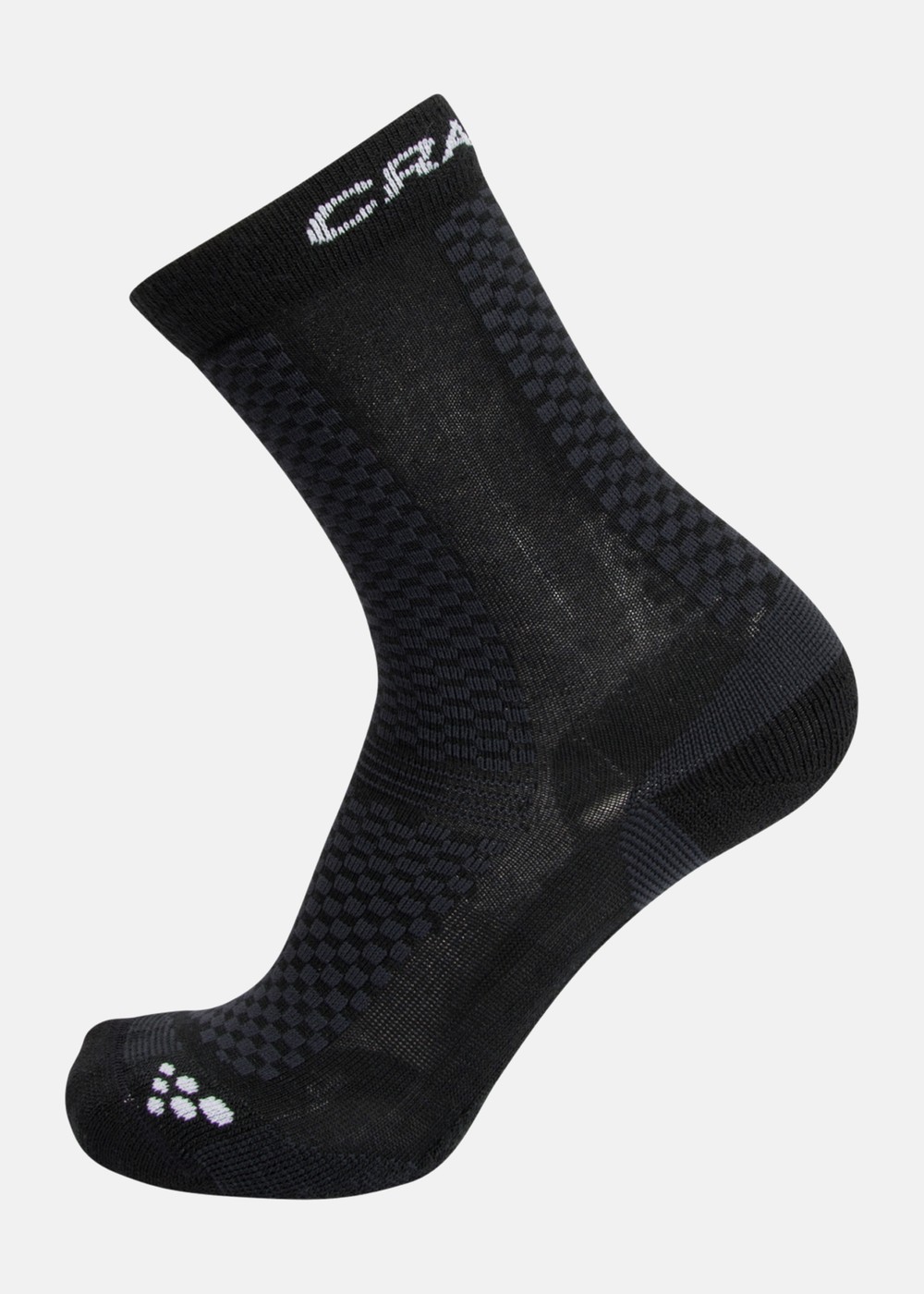 Warm Mid 2-Pack Sock, Black/White, 43-45,  Skidstrumpor