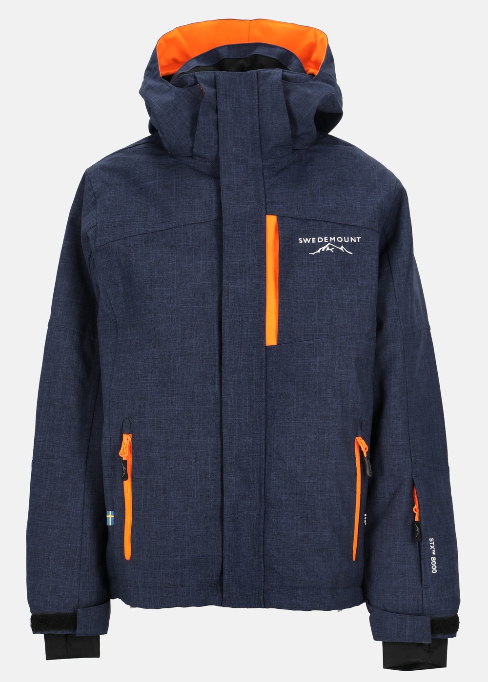 St. Anton Jacket Jr, Navy Melange/Orange, 128,  Skidjackor