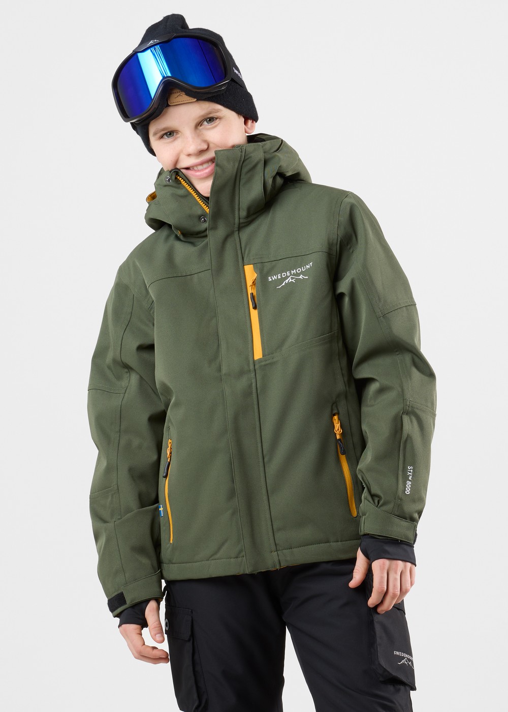 St. Anton Jacket Jr, Dk Olive/Mustard Yellow, 116,  Skidjackor St. Anton Jacket Jr, Dk Olive/Mustard Yellow, 116,  Skidjackor