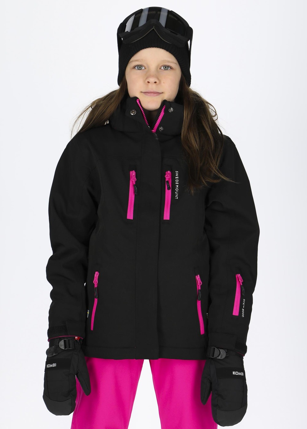 Cervinia Jacket Jr, Black/Fresh Pink, 176,  Skidjackor | Kläder//Herr//Byxor//Jeans | Padelspecialisterna