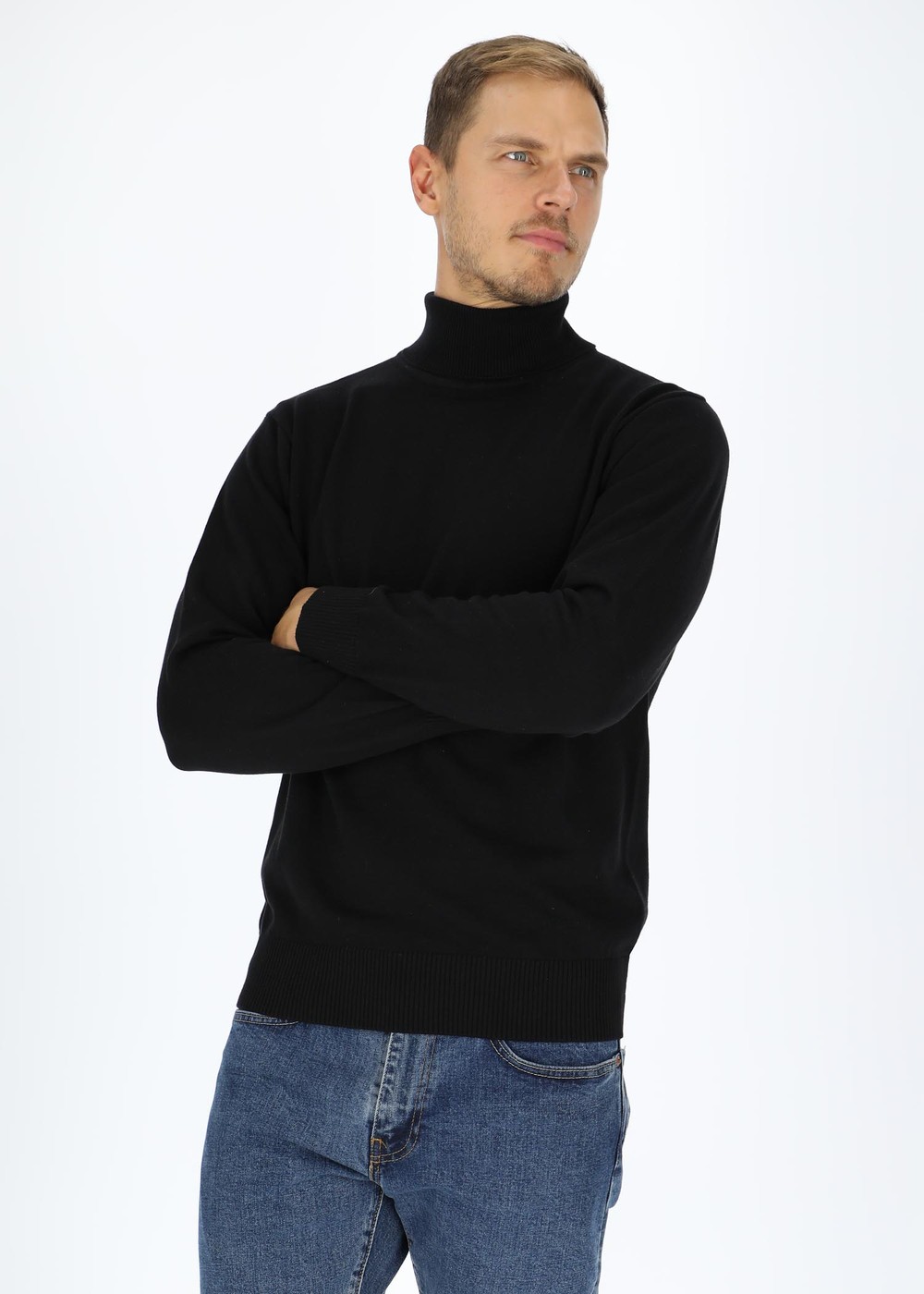 Polo Pullover, Black, 2xl,  Stickat