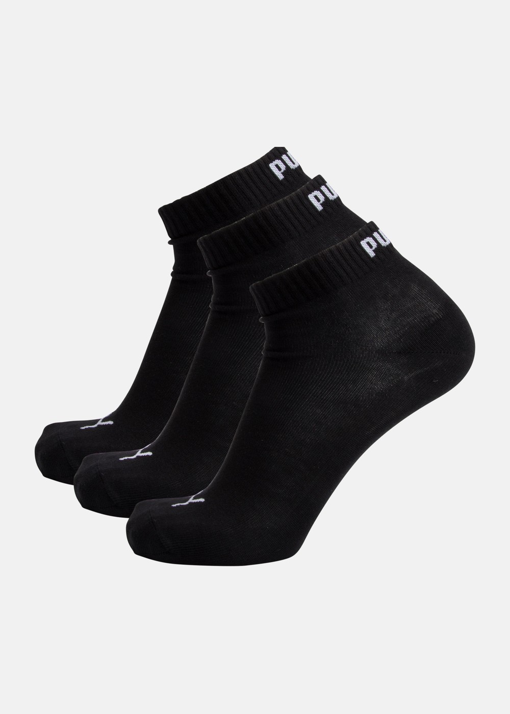 Puma Unisex Quarter Plain 3p, Black, 47-49,  Bomullsstrumpor