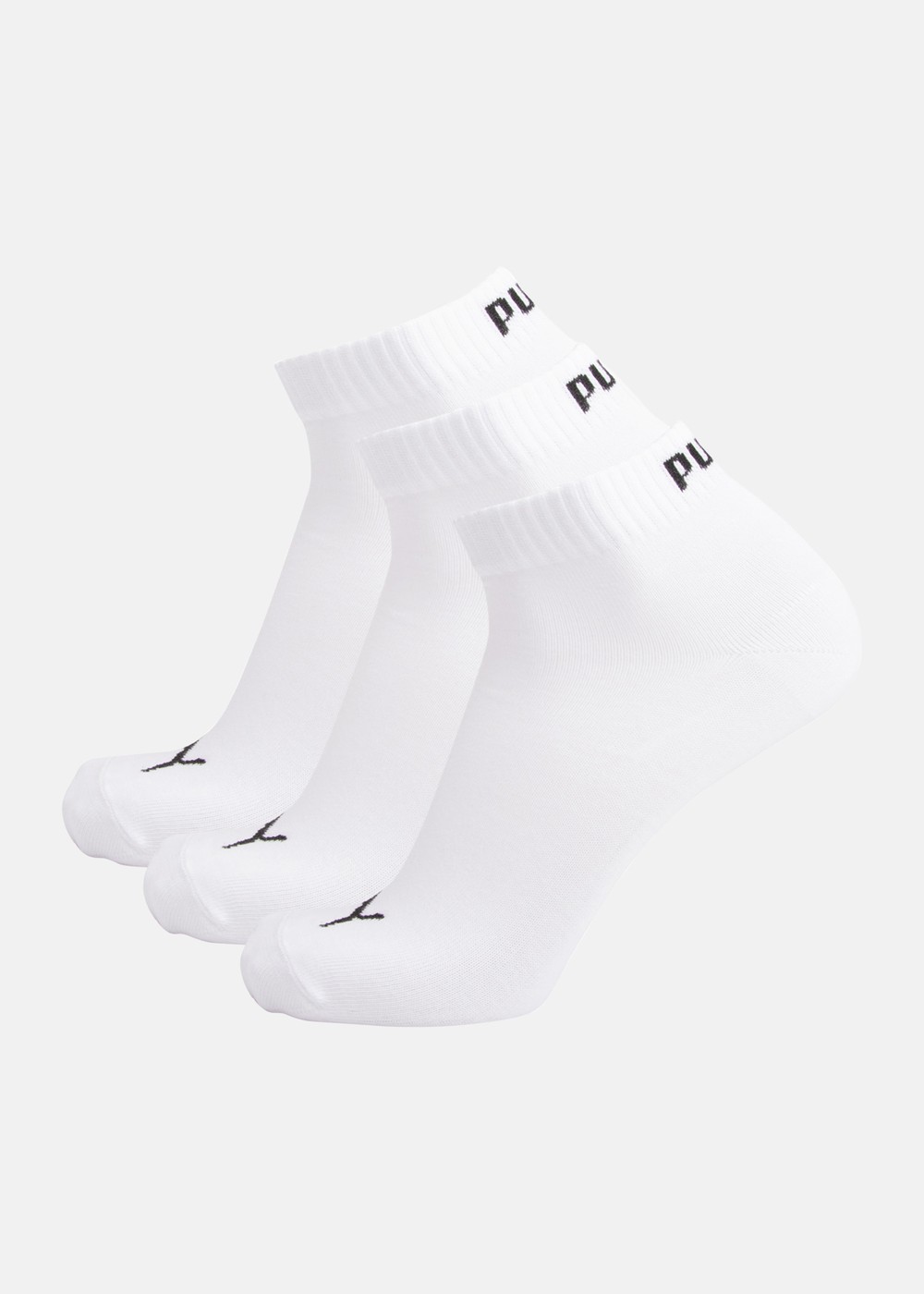 Puma Unisex Quarter Plain 3p, White, 47-49,  Bomullsstrumpor Puma Unisex Quarter Plain 3p, White, 47-49,  Bomullsstrumpor