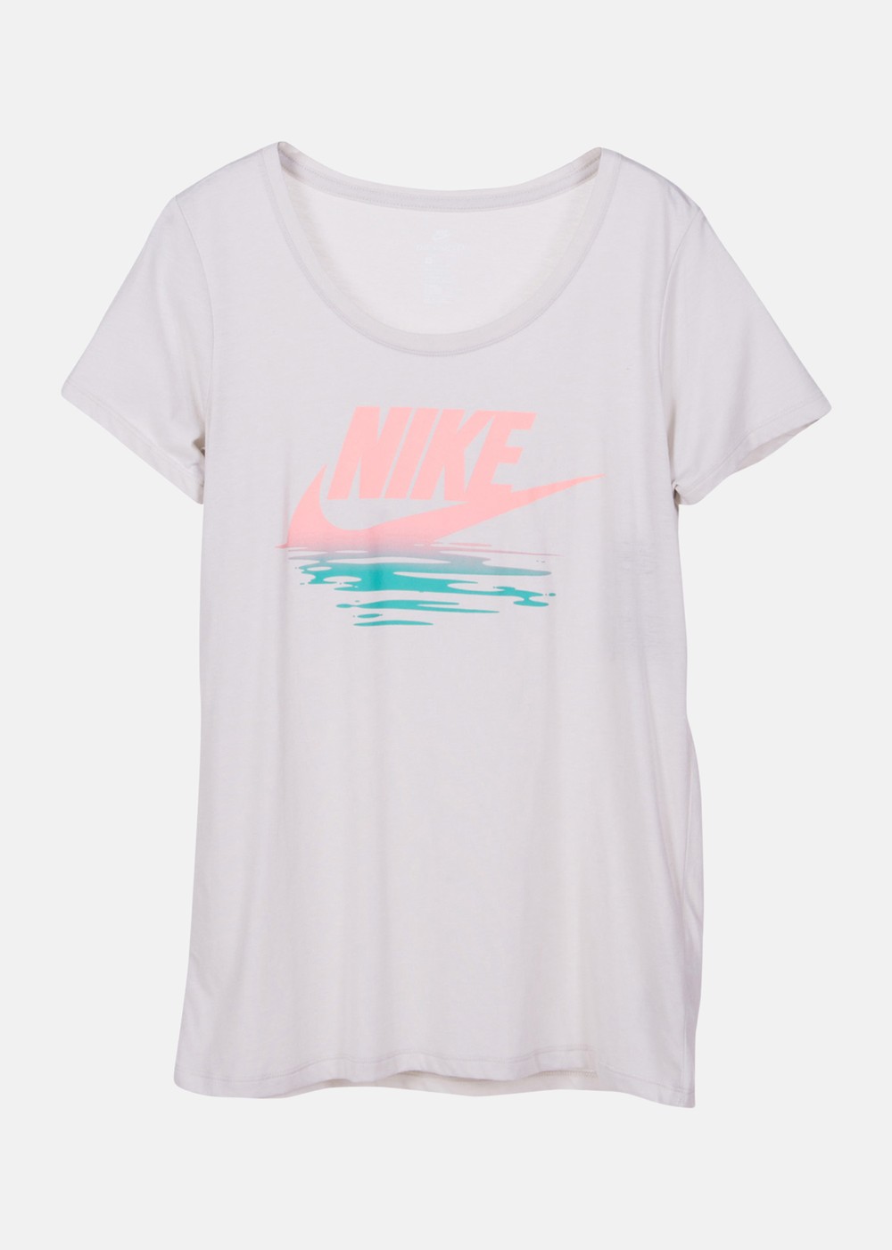 W Nsw Tee Tb Bf Nike Sunset, Light Bone/Crimson Pulse, S,  T-Shirts | Friluftsliv//Underställ//Vandringskläder//Sport & aktivitet//Ullunderställ | Padelspecialisterna