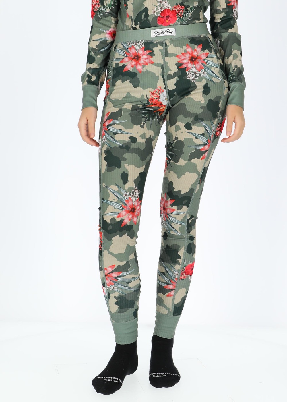 Pants Baselayer W, Camo Flower Aop, 36,  Funktionsunderställ