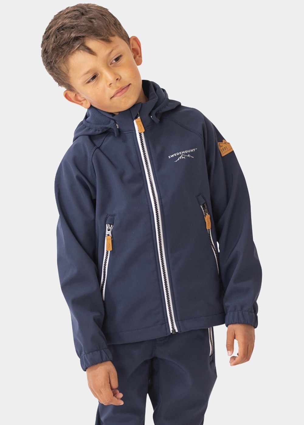 Bergen Softshell Jacket Jr, Navy, 130,  Vinterjackor Bergen Softshell Jacket Jr, Navy, 130,  Vinterjackor