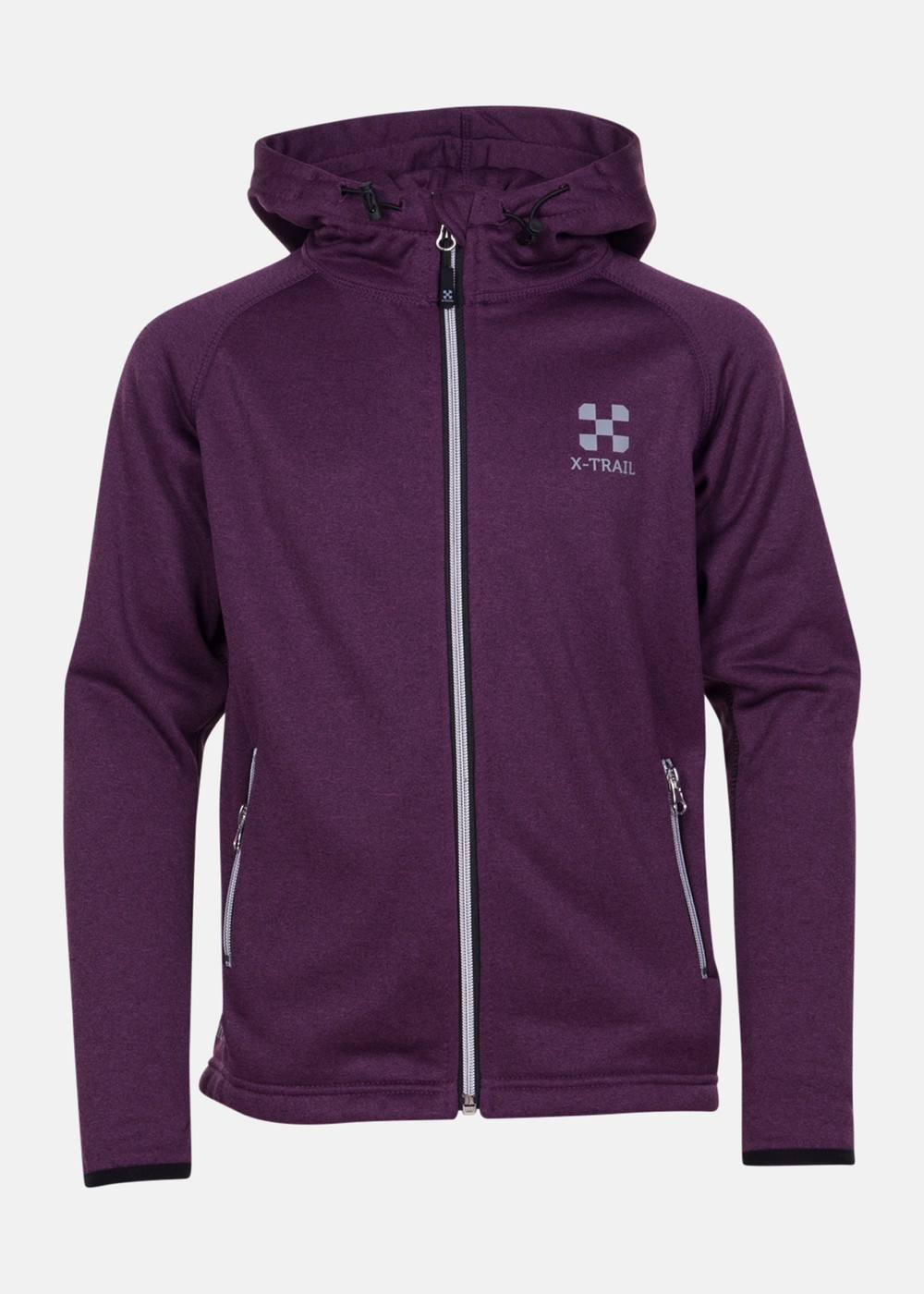 Training Zip Hood Jr, Plum Melange, 160,  Hoodies