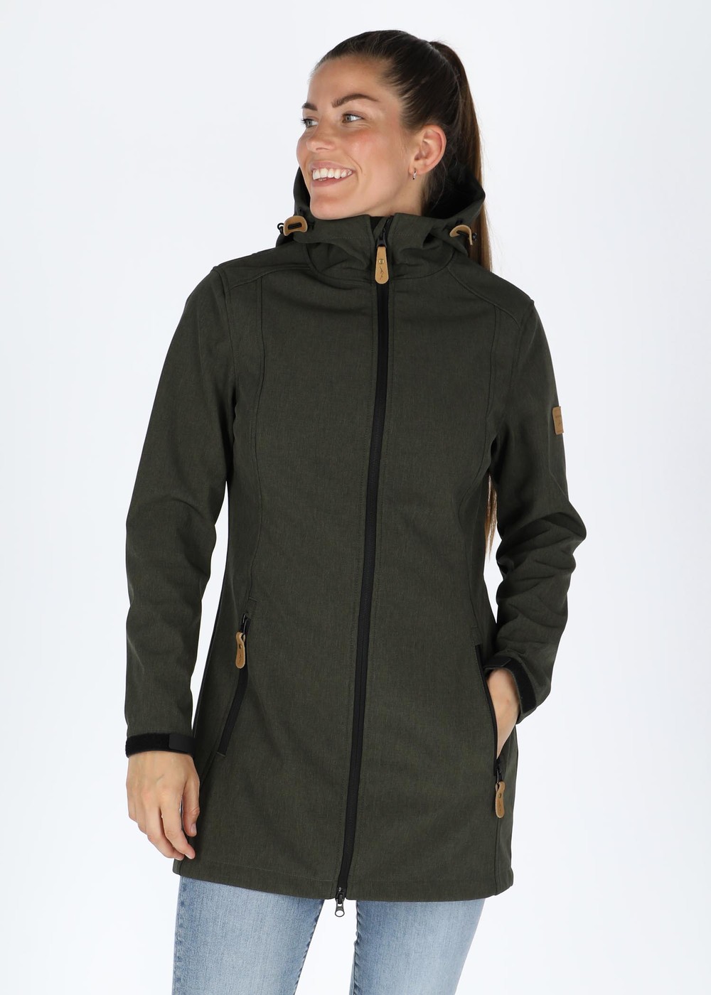 Softshell Coat W, Olive Melange, 38,  Vårjackor