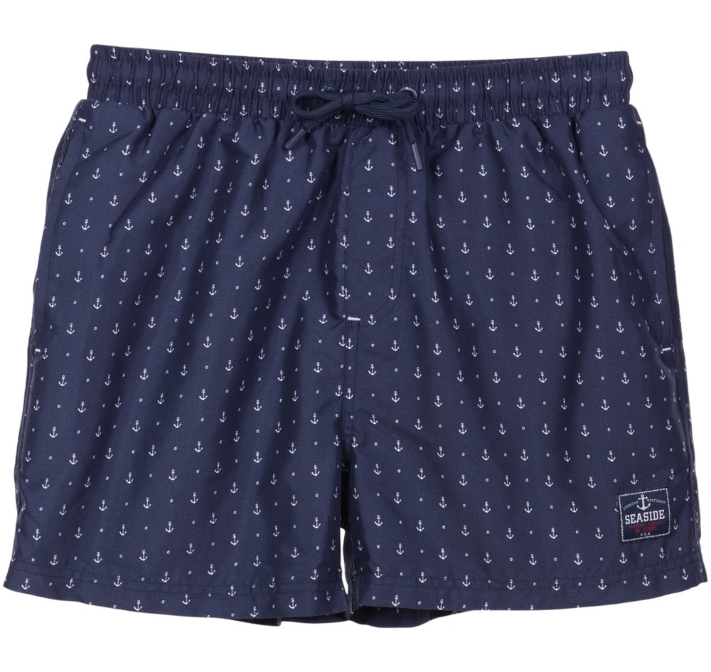 Anchor Beachshorts, Navy, Xs,  Badbyxor