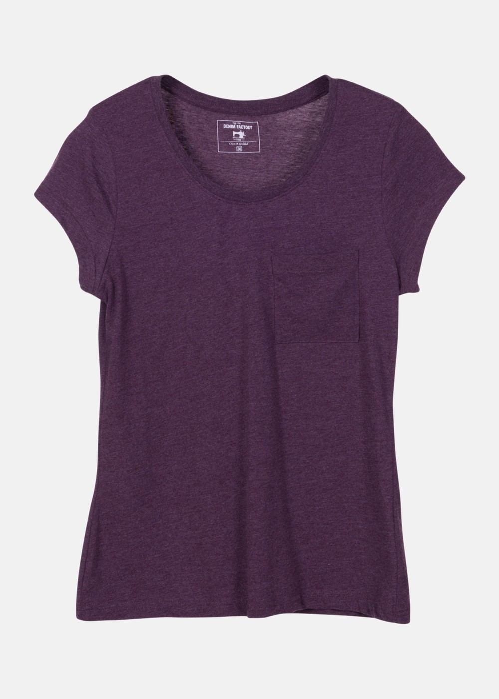 Pocket Tee W, Plum Melange, 34,  T-Shirts