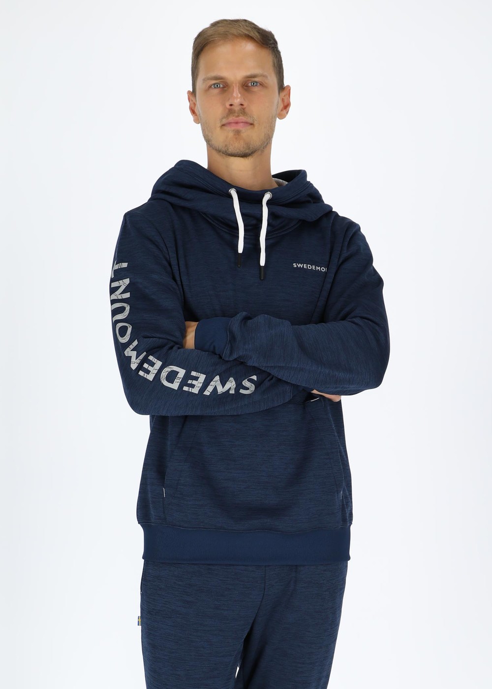 Training Logo Hood, Navy Melange/Lt Grey Mel, S,  Hoodies Training Logo Hood, Navy Melange/Lt Grey Mel, S,  Hoodies