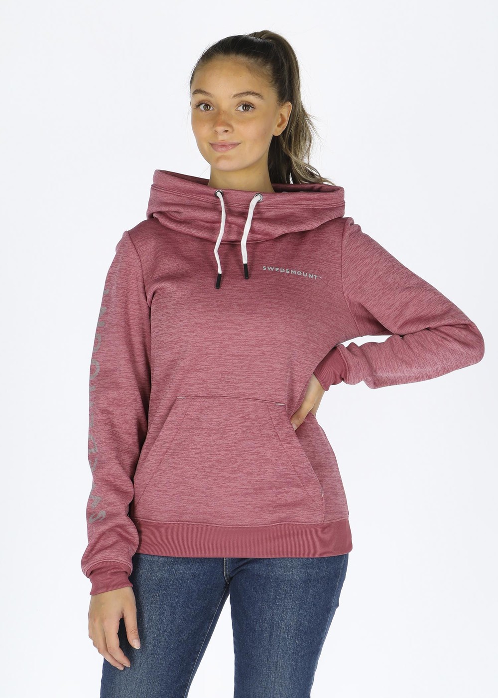 Training Logo Hood W, Dusty Rose Melange/Lt. Grey Me, 36,  Hoodies Training Logo Hood W, Dusty Rose Melange/Lt. Grey Me, 36,  Hoodies