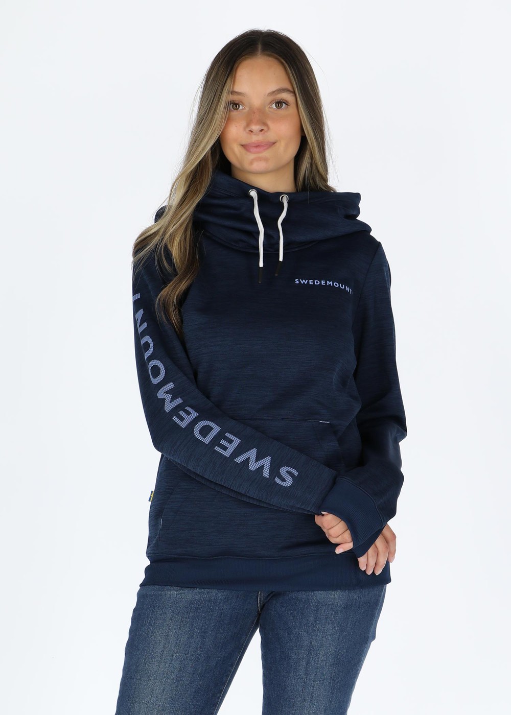 Training Logo Hood W, Navy Melange/Lt Blue Melange, 34,  Hoodies Training Logo Hood W, Navy Melange/Lt Blue Melange, 34,  Hoodies
