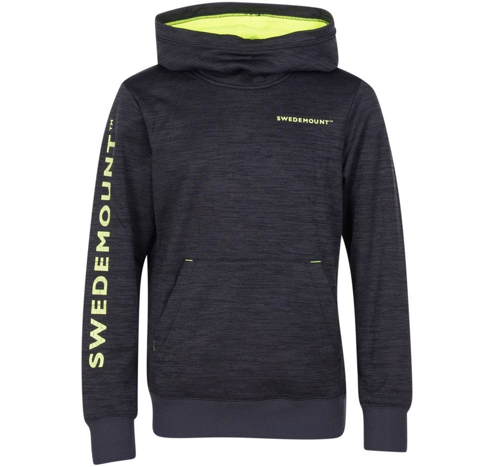 Training Logo Hood Jr, Charcoal Melange/Neon, 120,  Hoodies Training Logo Hood Jr, Charcoal Melange/Neon, 120,  Hoodies