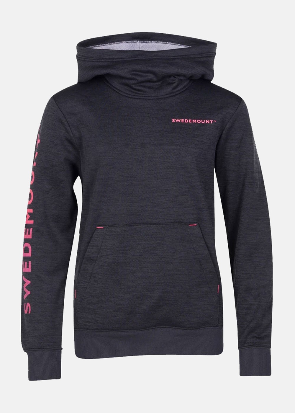 Training Logo Hood Jr, Charcoal Melange/New Pink, 110,  Hoodies