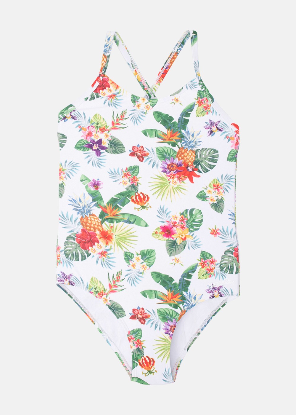 Swimsuit Flower Jr, White Pineapple, 110,  Baddräkter