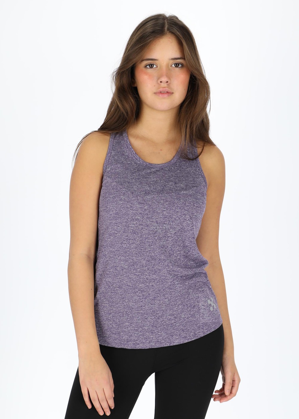 Training Singlet W, Purple Melange, 38,  Löpar-Linnen