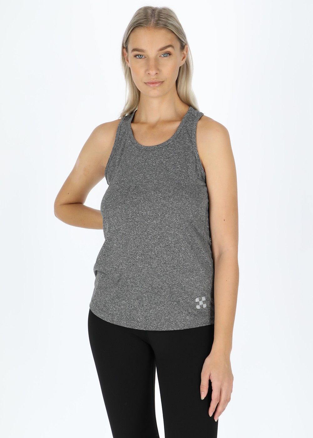 Training Singlet W, Charcoal Melange, 34,  Löpar-Linnen