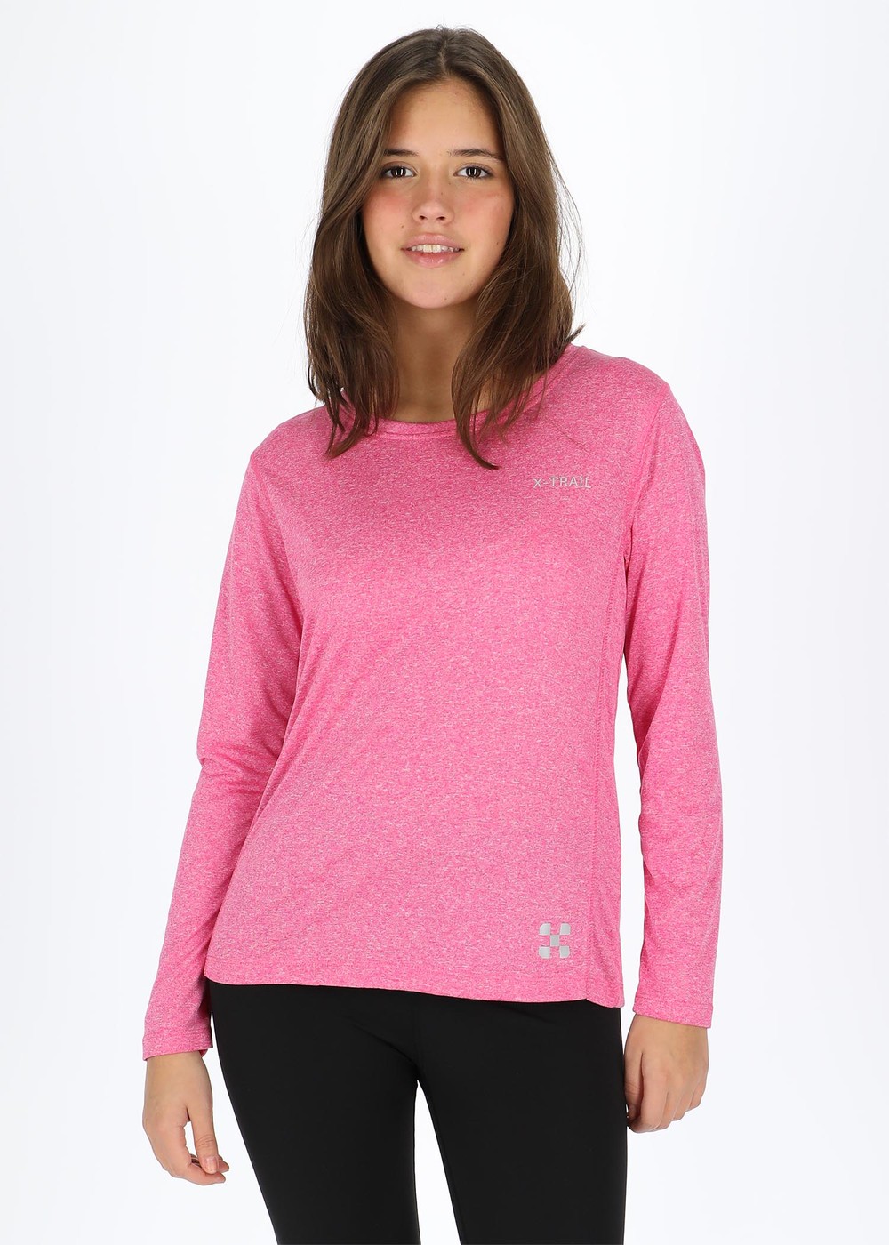 Training L/S Tee W, Pink Melange, 38,  Löpar-T-Shirts