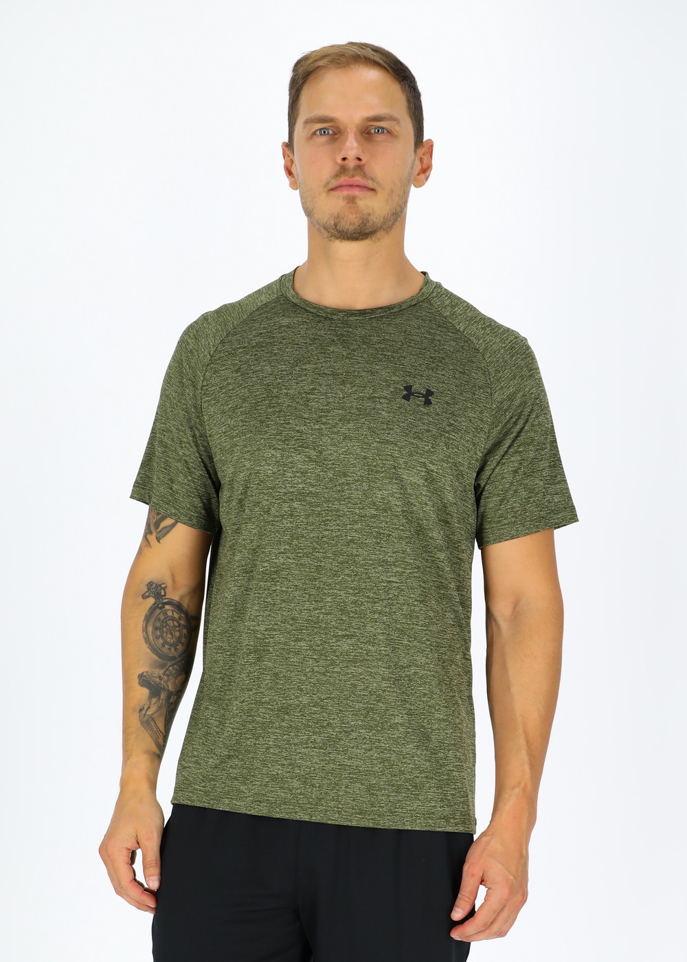 Ua Tech 2.0 Ss Tee, Marine Od Green, S,  Tränings-T-Shirts Ua Tech 2.0 Ss Tee, Marine Od Green, S,  Tränings-T-Shirts