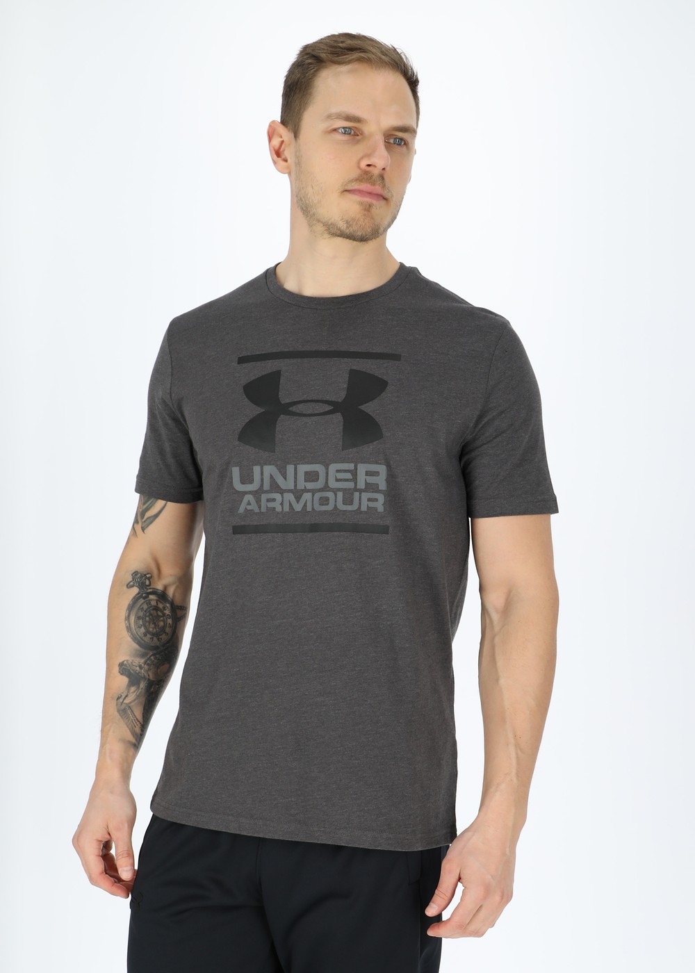 Ua Gl Foundation Ss, Charcoal Medium Heather, S,  Tränings-T-Shirts Ua Gl Foundation Ss, Charcoal Medium Heather, S,  Tränings-T-Shirts
