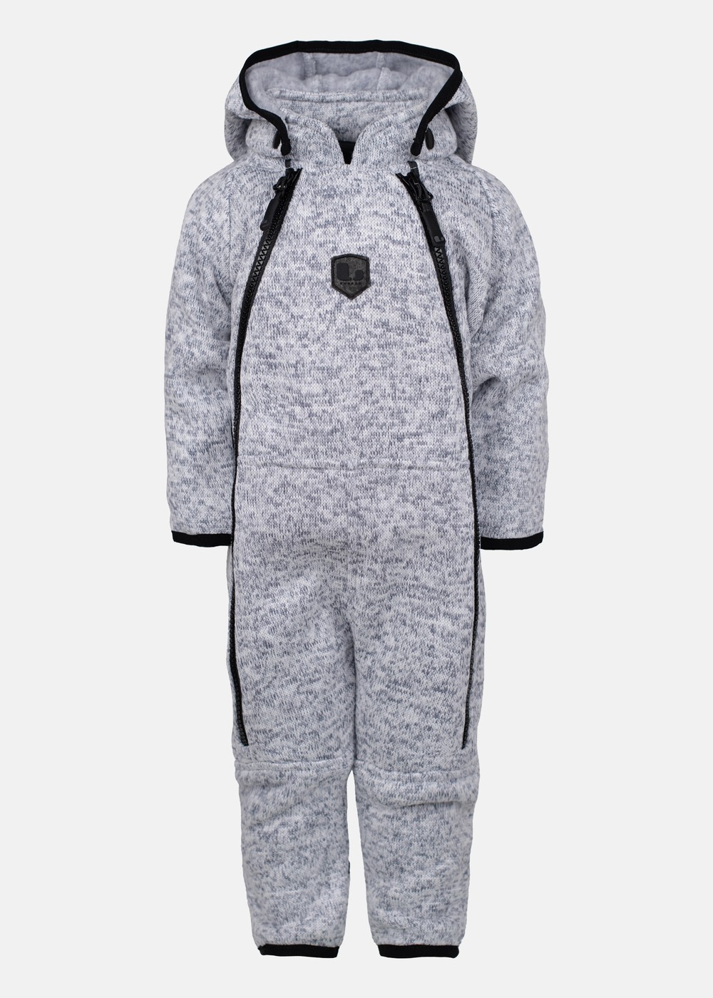 Bormio Baby Overall, Greymelange, 92,  Fleeceoveraller