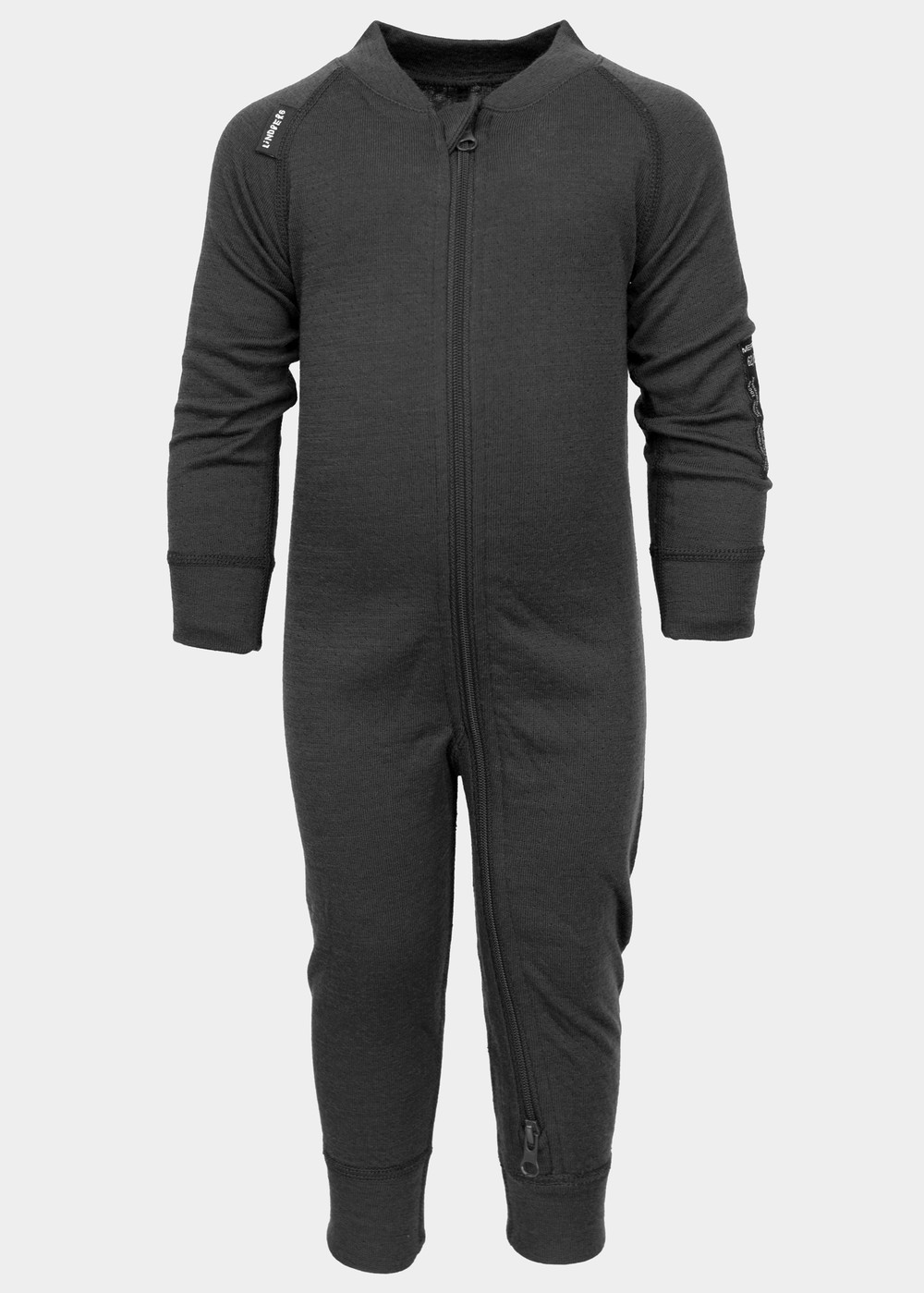 Merino Overall, Black Melange, 86-92,  Ullunderställ