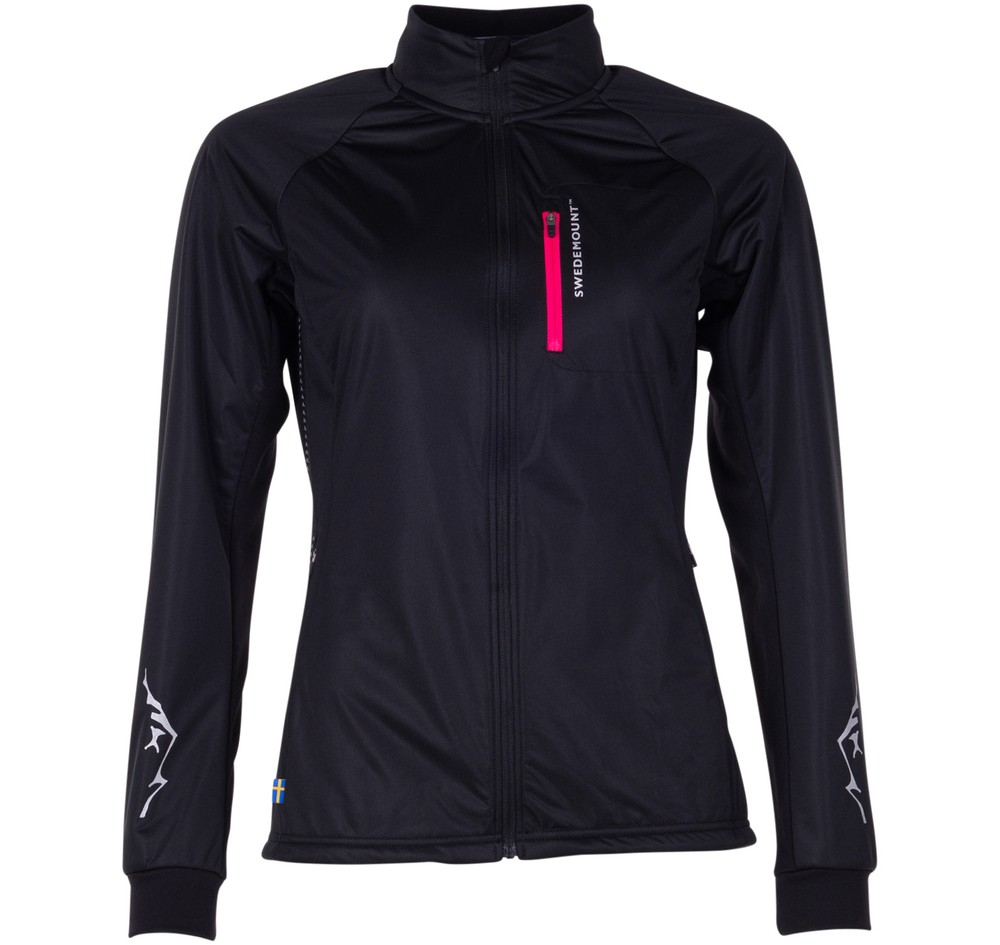 X.C.S. Wasa Jacket W, Black/Fresh Pink, 38,  Längdskidkläder