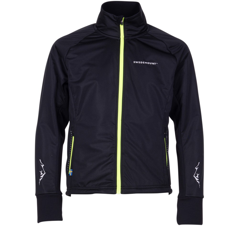 X.C.S. Wasa Jacket Jr, Black/Neon, 120,  Längdskidkläder