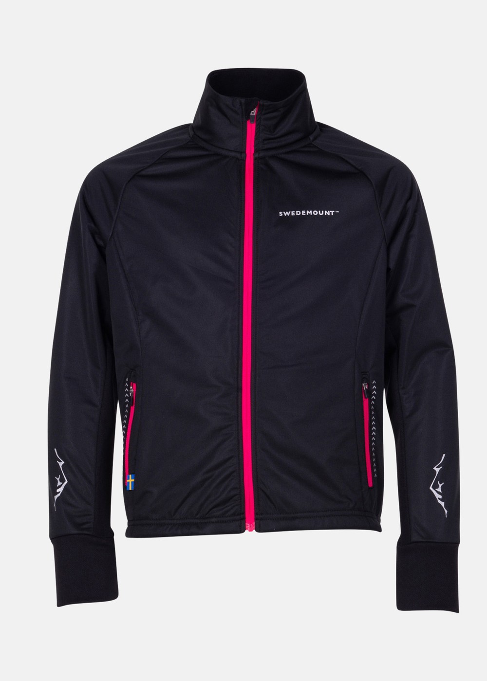 X.C.S. Wasa Jacket Jr, Black/Fresh Pink, 150,  Längdskidkläder