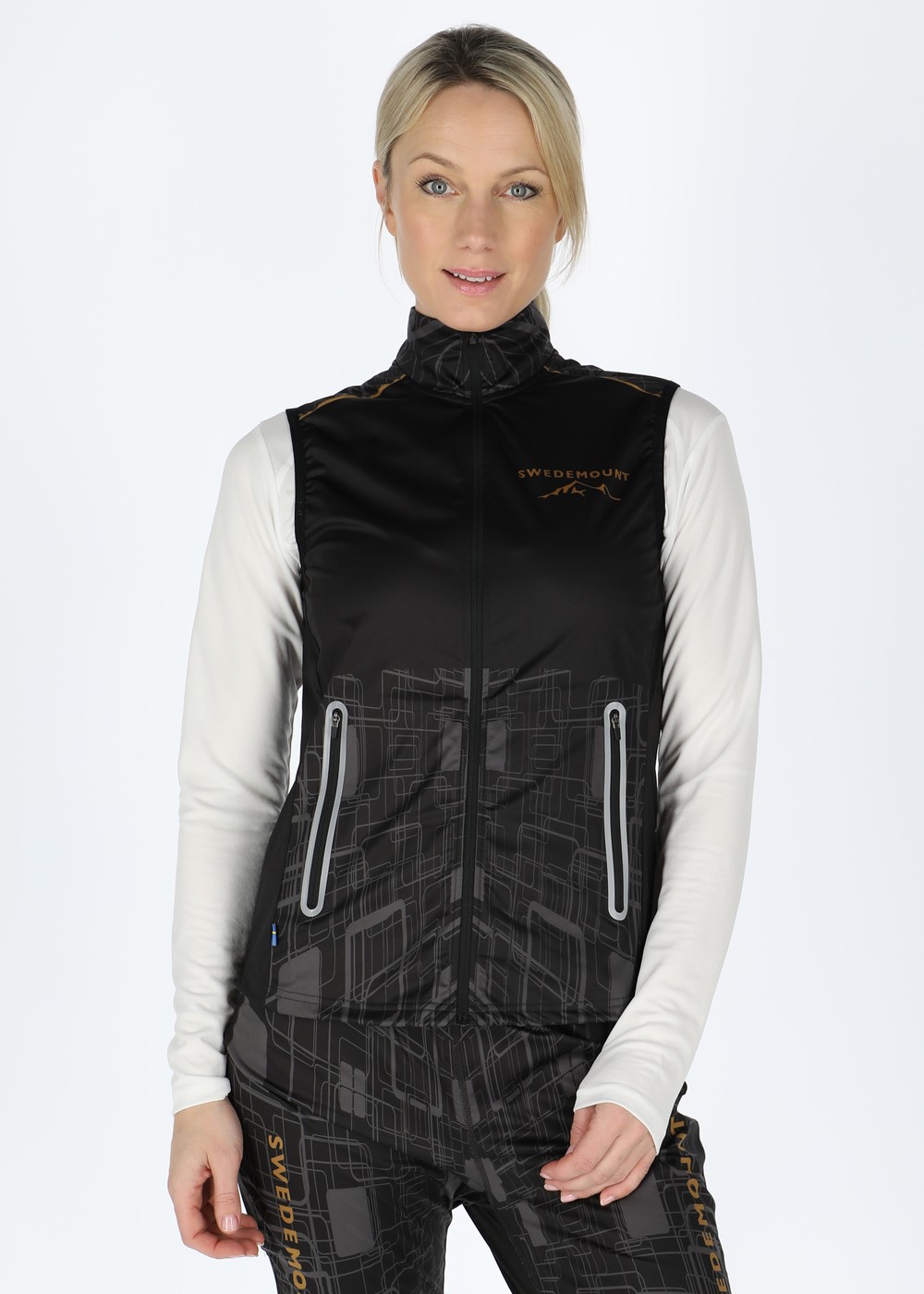 Race 3-Layer Vest W, Black/Charcoal, 48,  Västar