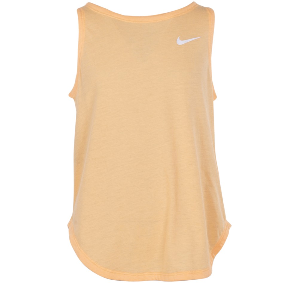 Nike Girls' Training Tank, Melon Tint/White, L,  Linnen