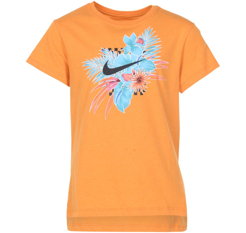 Nike Sportswear Girls' T-Shirt, Orange Peel/Htr, Xl,  T-Shirts