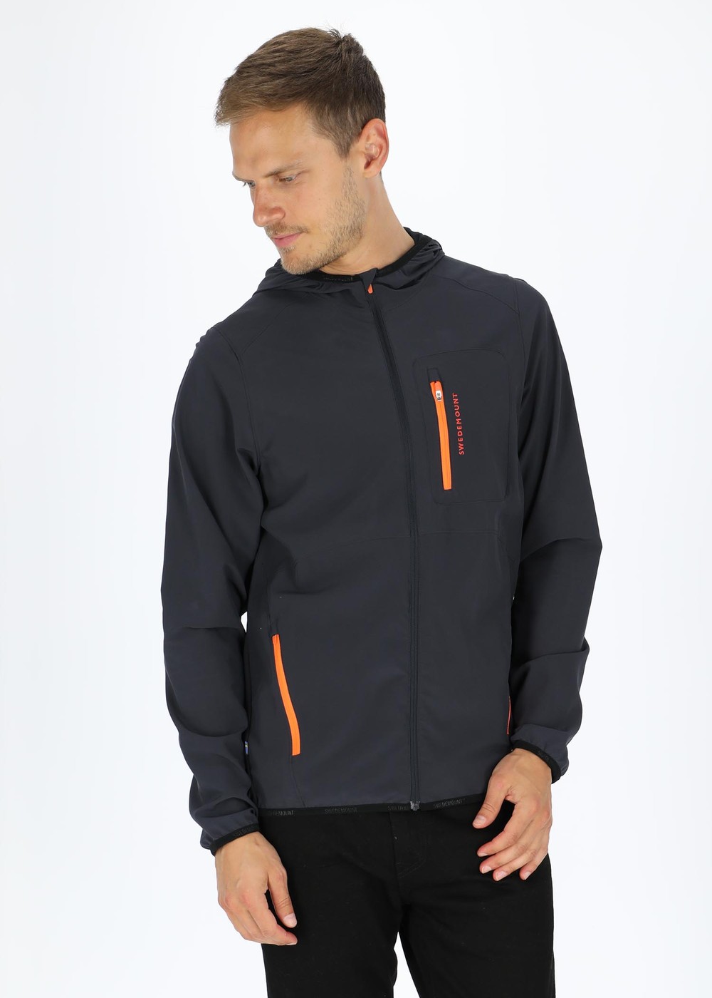 Glittertind Jacket, Charcoal/Orange, M,  Jackor