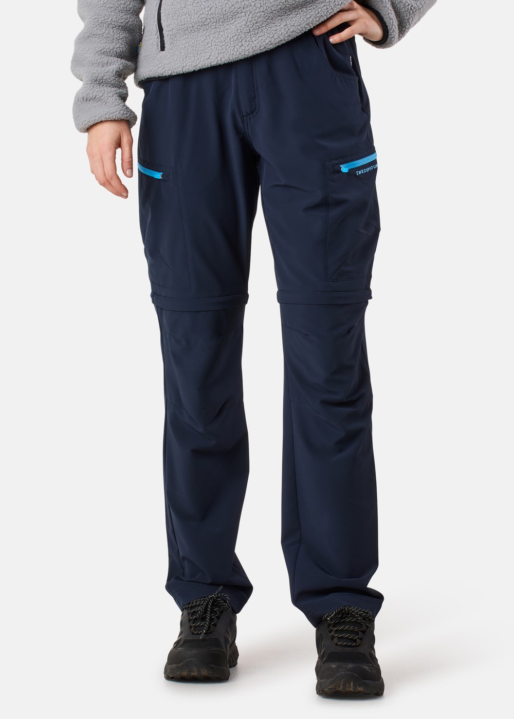 Glittertind Zip-Off Pants W, Dk. Navy/Light Blue, 40,  Byxor